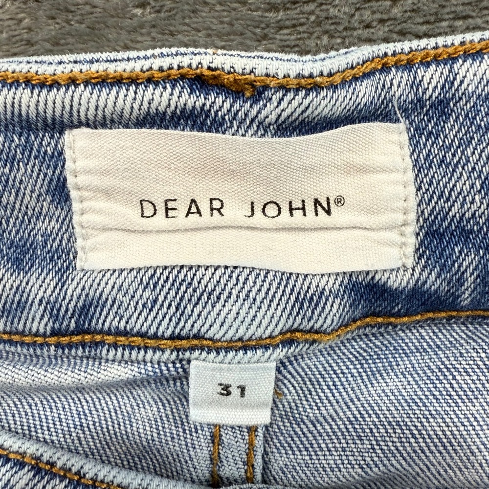 Dear John Holly Straight Leg Women's Jeans Front Seam Cuffed Size 31 High Rise - Picture 2 of 10